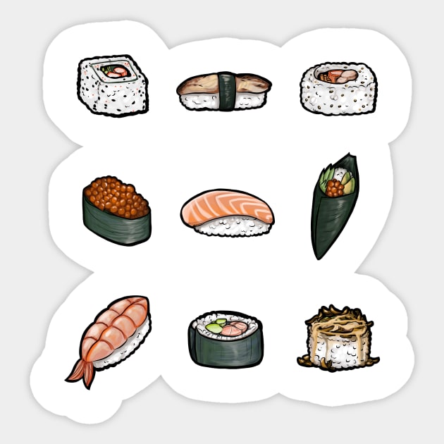 Sushi Sticker by Sebatticus